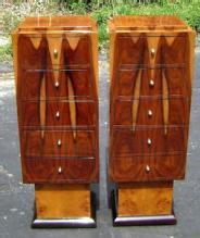 Unique Rosewood High commodes /stands Art Deco inspired