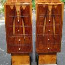 Unique Rosewood High commodes /stands Art Deco inspired