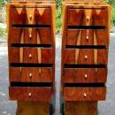 Unique Rosewood High commodes /stands Art Deco inspired