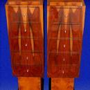 Unique Rosewood High commodes /stands Art Deco inspired