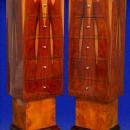 Unique Rosewood High commodes /stands Art Deco inspired
