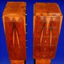 Unique Rosewood High commodes /stands Art Deco inspired