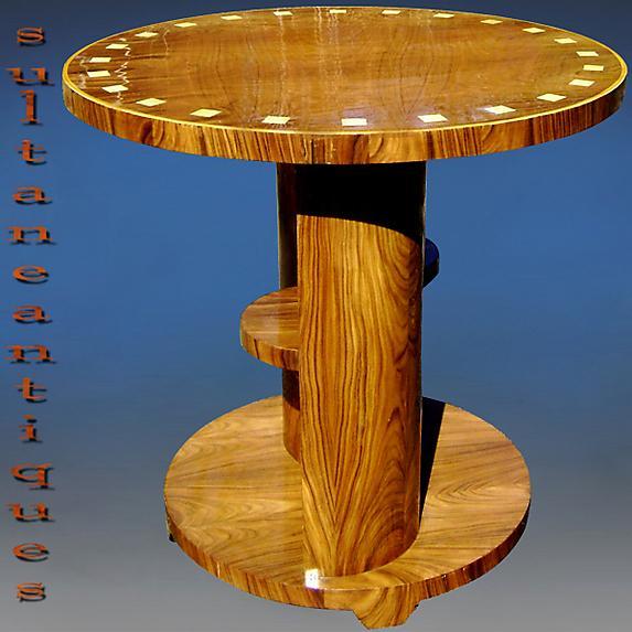 Walnut Elegant Art Deco style large side Table