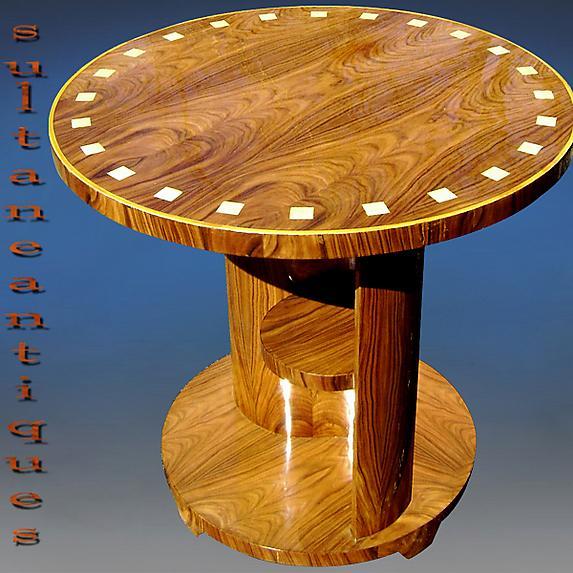 Walnut Elegant Art Deco style large side Table