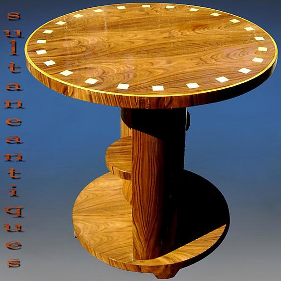 Walnut Elegant Art Deco style large side Table