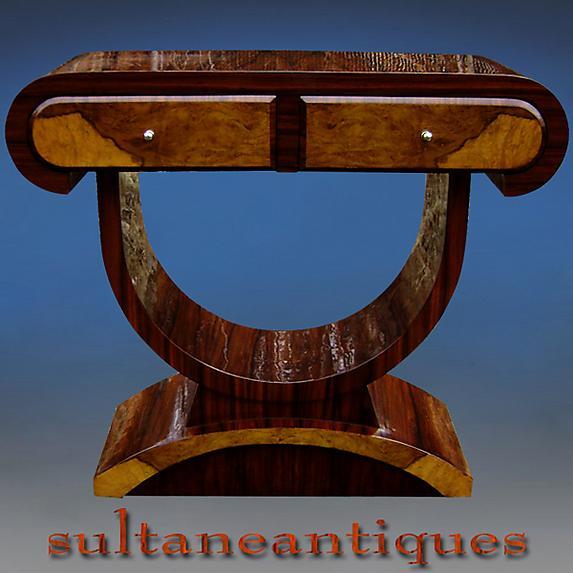 Rosewood Console In art Deco Forms.