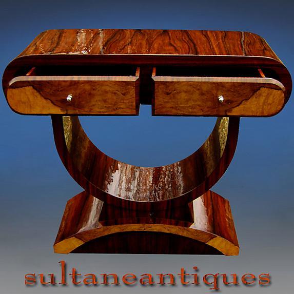Rosewood Console In art Deco Forms.