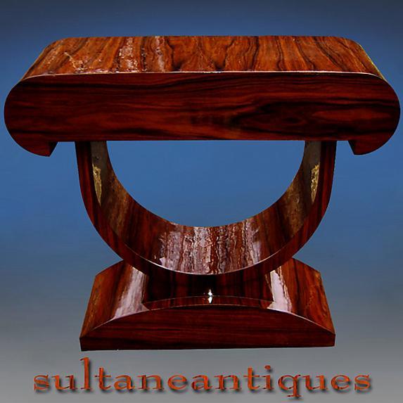 Rosewood Console In art Deco Forms.