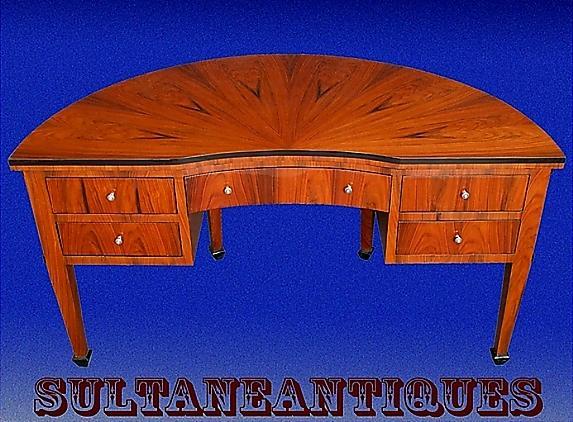 Half Moon Edwardian style Cherry wood Large desk