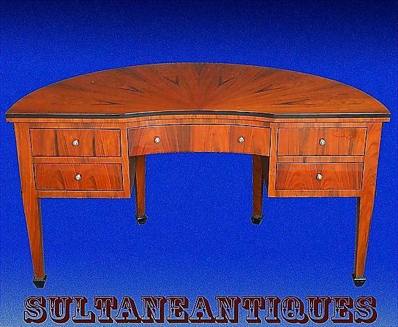 Half Moon Edwardian style Cherry wood Large desk