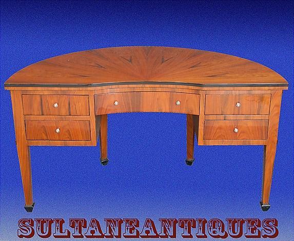Half Moon Edwardian style Cherry wood Large desk