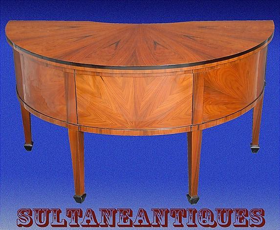 Half Moon Edwardian style Cherry wood Large desk