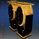 Pair of shaped Art Deco style high commodes