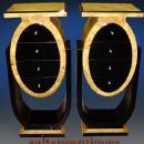 Pair of shaped Art Deco style high commodes