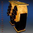 Pair of shaped Art Deco style high commodes