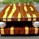 Large 60 inches Coffee Table Art Deco Exotic Rosewood