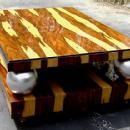Large 60 inches Coffee Table Art Deco Exotic Rosewood