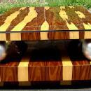 Large 60 inches Coffee Table Art Deco Exotic Rosewood
