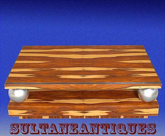 Large 60 inches Coffee Table Art Deco Exotic Rosewood