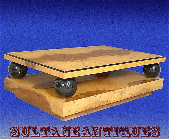 MONUMENTAL (60 inches) Olive Art Deco Coffee table