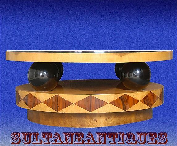 Art Deco Style Large Coffee Table Olive wood