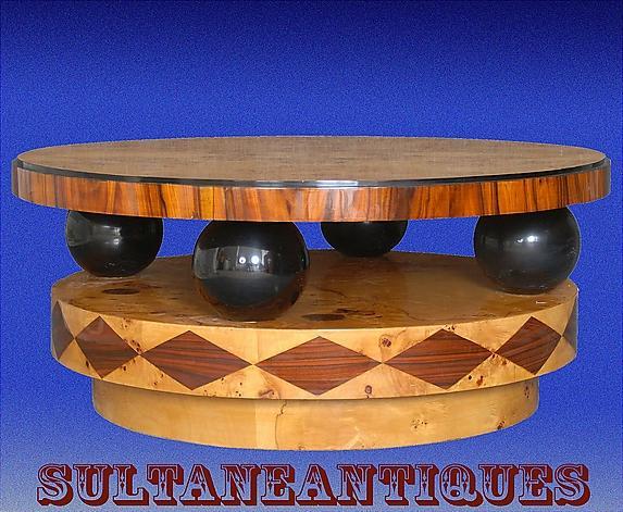 VERY LARGE 44" coffee table Art Deco Style