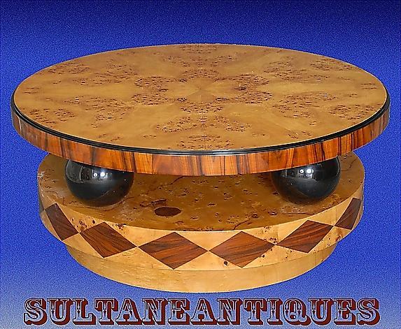 VERY LARGE 44" coffee table Art Deco Style