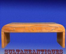 Large Cherry wood Art Deco coffee table