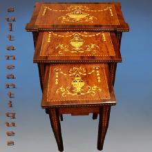 Nest of Tables in Italian Florentine 19th C. style