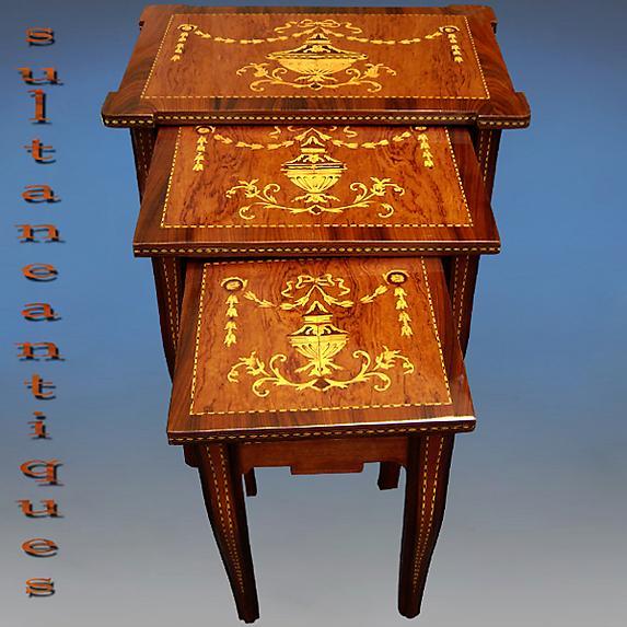 Nest of Tables in Italian Florentine 19th C. style