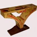 Art Deco style exotic woods console