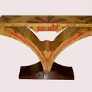 Art Deco style exotic woods console