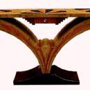 Art Deco style exotic woods console
