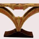Art Deco style exotic woods console