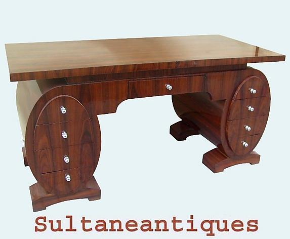 MONUMENTAL! shaped Art Deco inspired superb Desk
