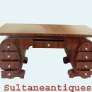 MONUMENTAL! shaped Art Deco inspired superb Desk