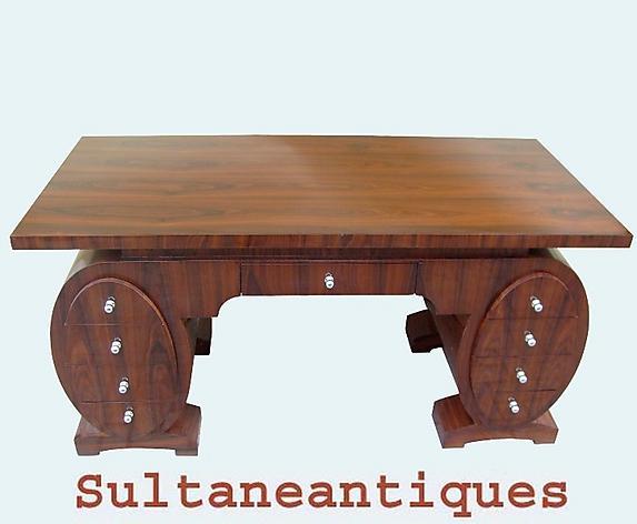 MONUMENTAL! shaped Art Deco inspired superb Desk