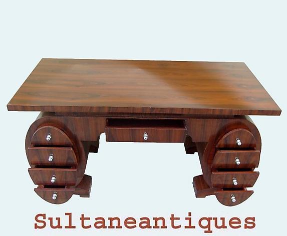 MONUMENTAL! shaped Art Deco inspired superb Desk