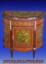 Unusual Florentine Italian Style Marquetry Sideboard