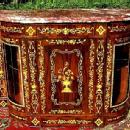 Rosewood Victorian style marquetry Credenza