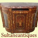 Rosewood Victorian style marquetry Credenza