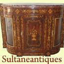 Rosewood Victorian style marquetry Credenza