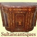 Rosewood Victorian style marquetry Credenza
