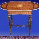 Large Louis XVI Marquetry ornate sofa table