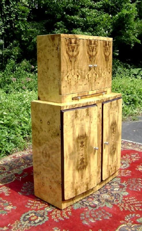 High Bar Art Deco style in exotic olive wood