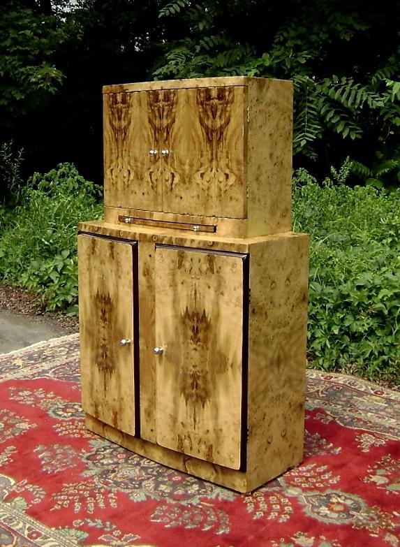 High Bar Art Deco style in exotic olive wood