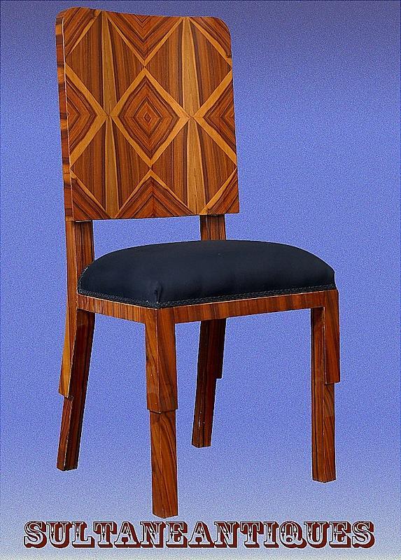 Set 8 Art Deco Chairs in shaped Rosewood