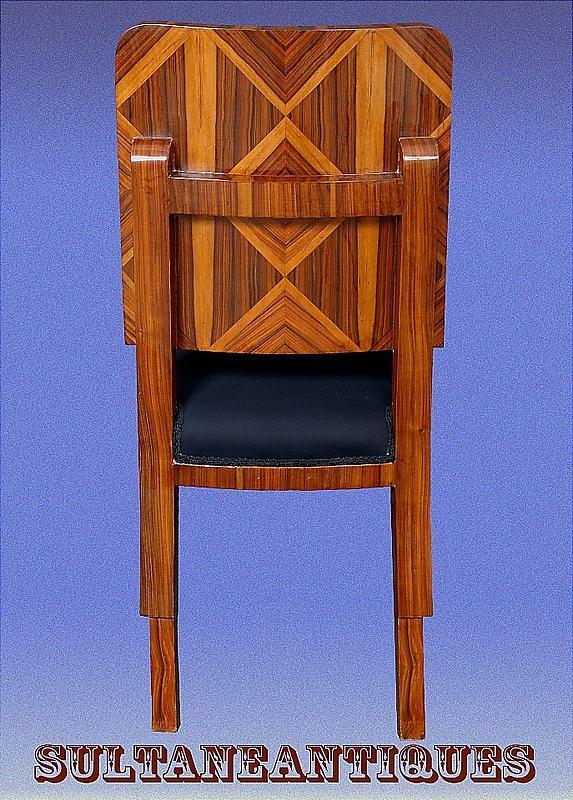 Set 8 Art Deco Chairs in shaped Rosewood
