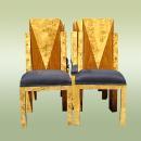 Set of 8 Art Deco style two toned Chairs