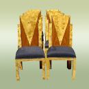 Set of 8 Art Deco style two toned Chairs